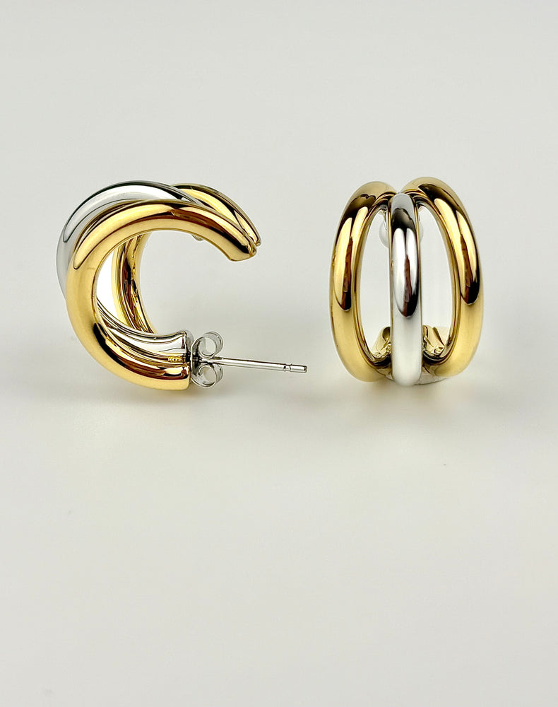 Orecchino Triple Glow (Bicolor)