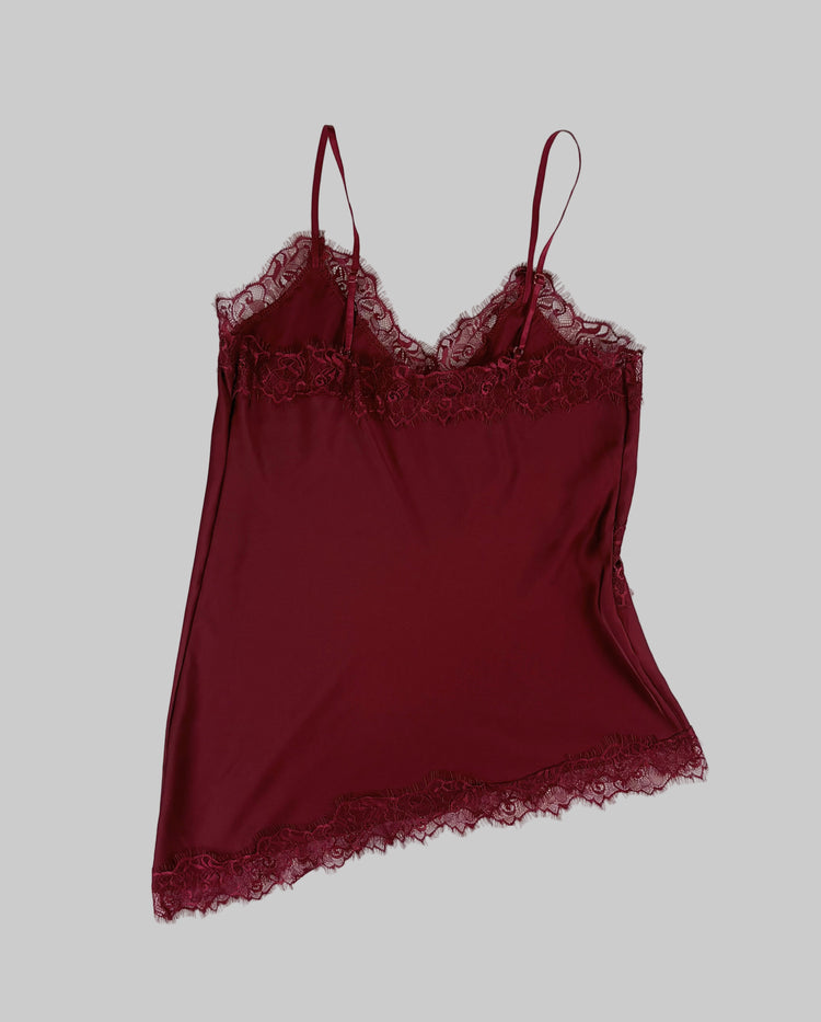 Ayla – Maglietta in Pizzo Bordeaux