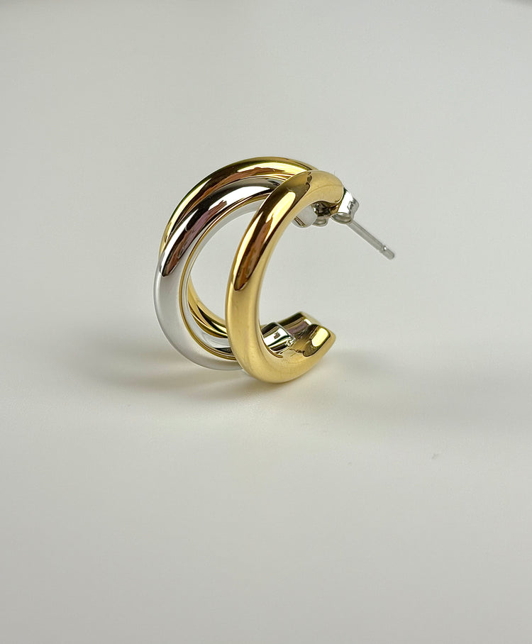 Orecchino Triple Glow (Bicolor)