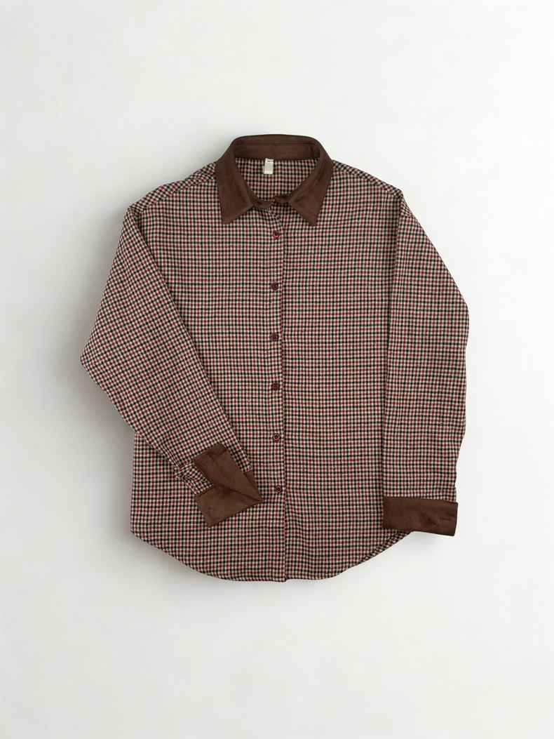 Camicia British Brown/Red